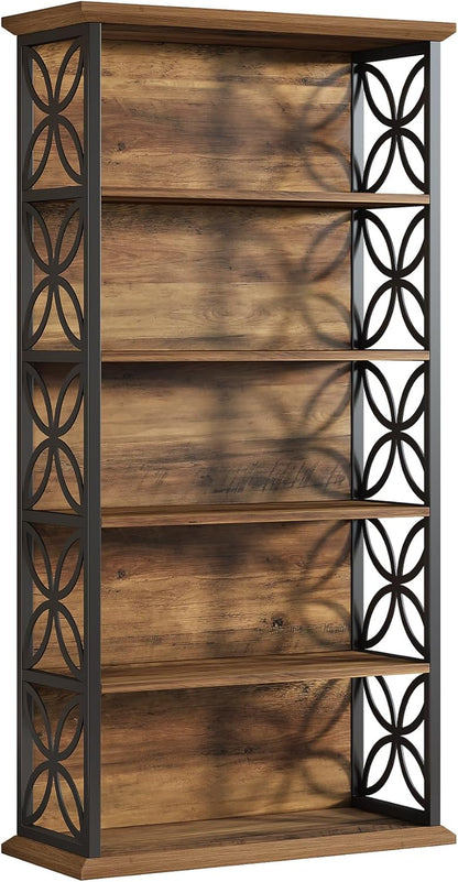 Tribesigns 6 Tier Bookshelf, 71 Inch Metal Frame Industrial Bookcase, Freestanding Open Storage Shelves for Home Office, Living Room, Bedroom