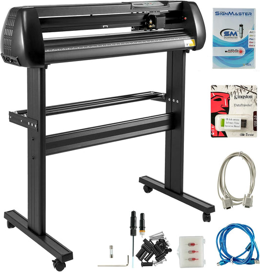 VEVOR Vinyl Cutter Plotter Machine 34 "Signmaster Software Teken Maken Machine 870mm Papier Feed Vinyl Cutter Plotter met Stand