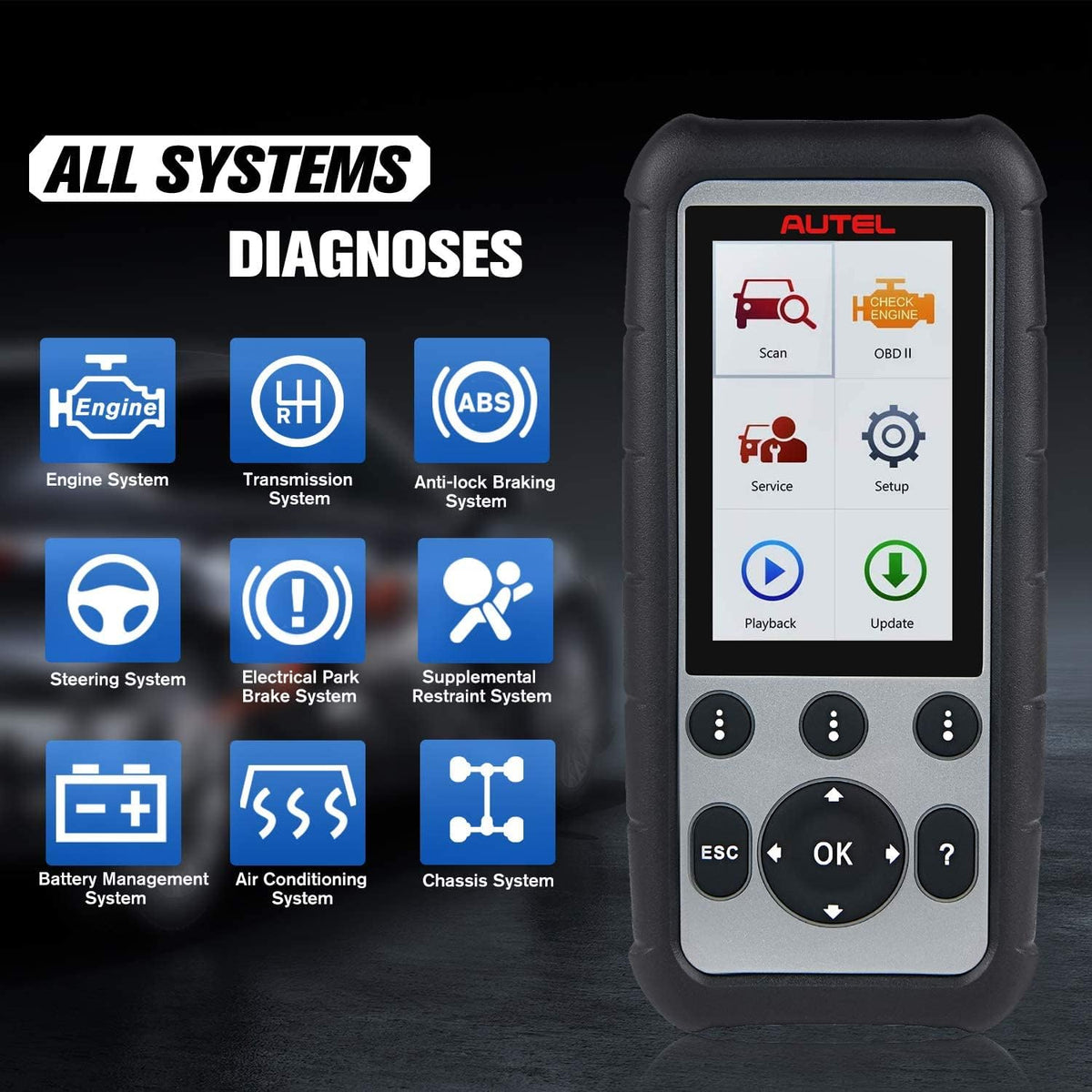 OBD2 Scanner – Autodiagnose Tool – Diagnoseapparaat – Foutcode Lezer – Uitleesapparaat – Volledige Systeemdiagnose – Onderhoudsfuncties Zoals Olie Reset & EPB