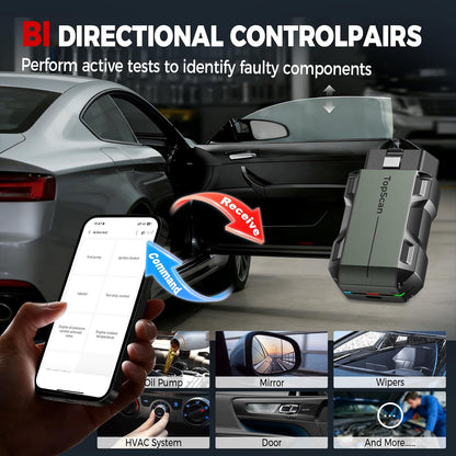 OBD2 Scanner – Diagnosetool – Autoscanner – Bluetooth Codelezer – Reset Scanner – 13+ Servicefuncties – Bluetooth 5.0 Verbinding