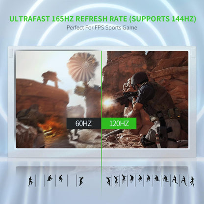 G-STORY 15,6 inch IPS 2K 120 Hz draagbare monitor, gaming-display, geïntegreerd met PS5 (niet meegeleverd), 2560 x 1440, met 2 HDMI-poorten, FreeSync, 2 geïntegreerde multimedia-stereo