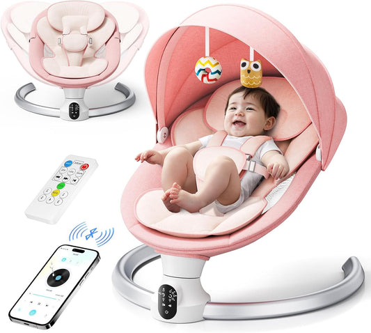 BlundiQue Pink Bouncer for Babies, Lamb, Grey, Soft and Lined - QUORE