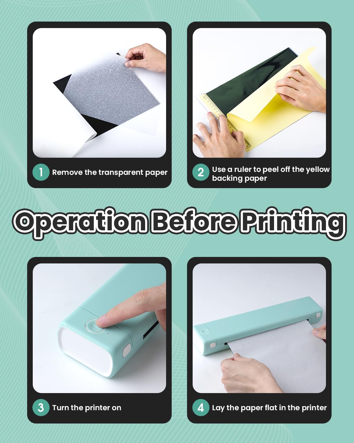 Phomemo M08F Tattoo Transfer Stencil Printer, Tattoo Transfer Thermal Copier with 10Pcs Free Transfer Paper, For Beginners, Tattoo Artists, Compatible with Smartphones and PC - QUORE