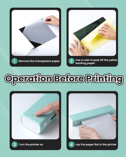 Phomemo M08F Tattoo Transfer Stencil Printer, Tattoo Transfer Thermal Copier with 10Pcs Free Transfer Paper, For Beginners, Tattoo Artists, Compatible with Smartphones and PC - QUORE
