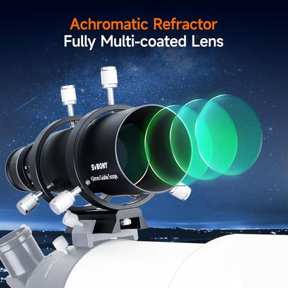 Svbony SV106 Guide Scope 60mm, F4 Zoeker met Spiraalvormige Focuser voor Begeleiden Vinden Sterren, Compatibel met ZWO QHY Auto Guide Camera