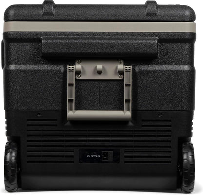 Steamy-E Single Zone 75 Roller, Elektrische Compressor Koelbox op Wielen, 74 Liter, Zwart, 12V/230V, voor vriezen en koelen van -20 tot +20, ideaal voor op de camping