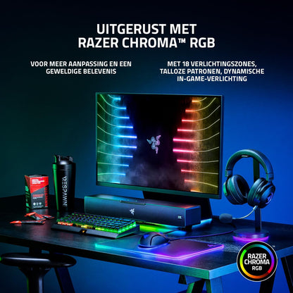 Razer Leviathan V2 - Soundbar met subwoofer voor pc-gaming (THX Spatial Audio, Bluetooth 5.2, Razer Chroma RGB) Zwart