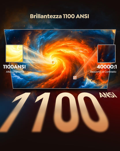WiMiUS Beamer [Netflix Officieel/Dolby/Autofocus] Smart Projector 4K ondersteuning, WiFi Bluetooth videoprojector Full HD 1080P native draagbaar met Auto Keystone / Zoom 50% / HDMI ARC / CEC voor