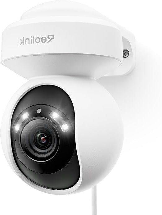 Reolink 4K PTZ Security Camera Outdoor with 2.4/5GHz WiFi Dual Band, 3x Optical Zoom, 360°Pan 50° Tilt, Smart AI Detection, Automatic Tracking, Night Vision, Two-Way Audio, E1 Outdoor Pro - QUORE