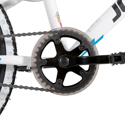 JOYSTAR Lubbock Kinderfiets, 20, 24 inch, voor jongens en meisjes van 7 tot 12 jaar, hardtail mountainbike voor kinderen, met 1 versnellingen/7 versnellingen, witte wand-knbby-banden, kinderfiets