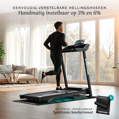 Loopband voor Thuis – Walking Pad – Wandelband – Elektrische Loopband – Compacte Loopband Onder Bureau – Inklapbaar en Slechts 13 cm Hoog – Verstelbare Hellingshoek Tot 9%