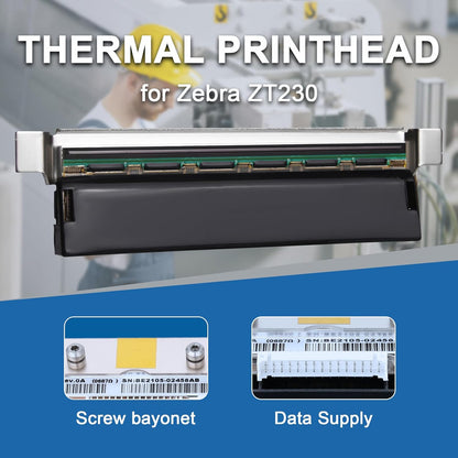 Nieuwe P1037974-010 Printkop voor Zebra ZT230 ZT220 ZT210 Thermische Barcode Printer 203DPI OEM Vervanging Label Printer Hoofd