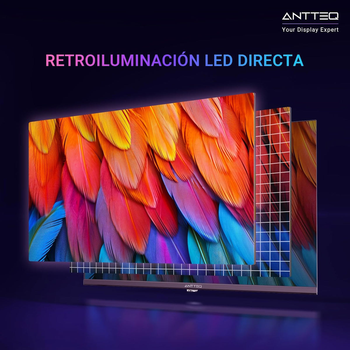 AntteQ AV24H3 Smart TV 24 Inch (60 cm) Televisie met Netflix, Prime Video, Rakuten TV, Disney+, Youtube, UVM, Wifi, Triple Tuner DVB-T2 / S2 / C