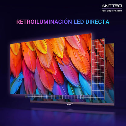 AntteQ AV24H3 Smart TV 24 Inch (60 cm) Televisie met Netflix, Prime Video, Rakuten TV, Disney+, Youtube, UVM, Wifi, Triple Tuner DVB-T2 / S2 / C