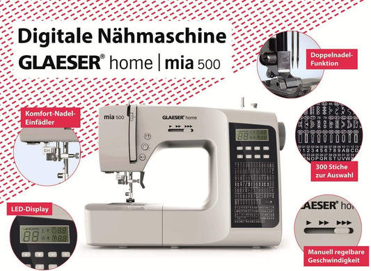 Digitale Naaimachine – Naaimachine – Elektronische Naaimachine – Computernaaimachine – Beginnersnaaimachine – Voor Beginners En Gevorderden – 300 Steekvarianten – Led-Display Met Achtergrondverlichting