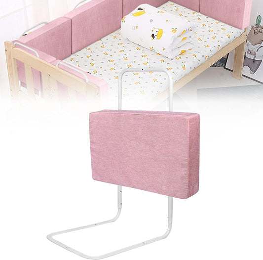 Kinderbedhek – Bedomranding – Valbeveiliging – Bedrail – Uitvalbeschermer – Verstelbaar in Hoogte – 240 cm Lang – Geschikt voor Alle Matrassen en Bedtypes – Roze