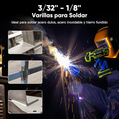 SEESII Handheld Lasapparaat 220V ARC Lasapparaat voor draadstaven van 3,2 mm tot 2,4 mm (met veiligheidsbril) 120A Draagbare Elektrode met IGBT-inverter