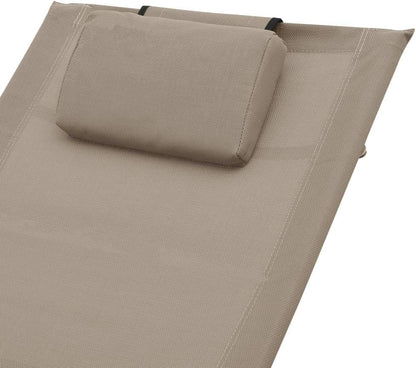vidaXL Lounger with cushion textilene taupe - QUORE