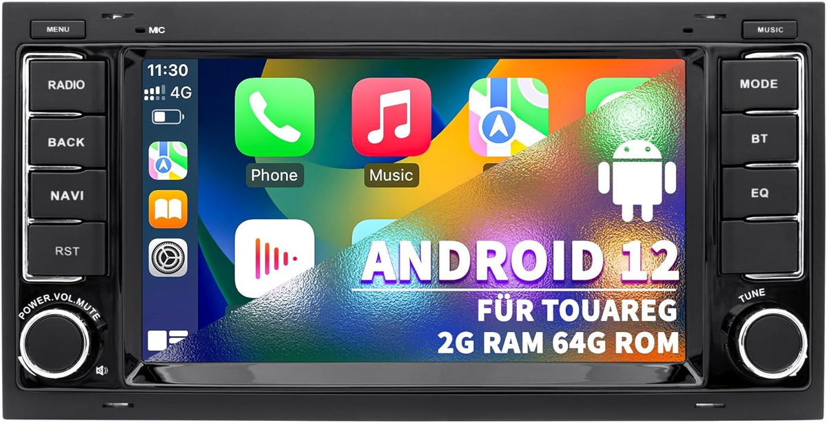 Autoradio – Multimedia Radio – Auto Stereo – Dashboard Radio – Navigatiesysteem – Android 13 OS – 7 Inch Touchscreen – Draadloos CarPlay & Android Auto