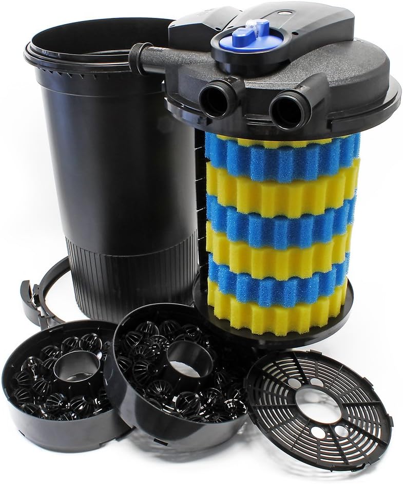 Vijverfilterset – Drukfilter – Vijverpomp – UVC-filter – Waterzuivering – Tot 30.000 Liter – Energiezuinige 70W Pomp – 18W UVC-Helder Water