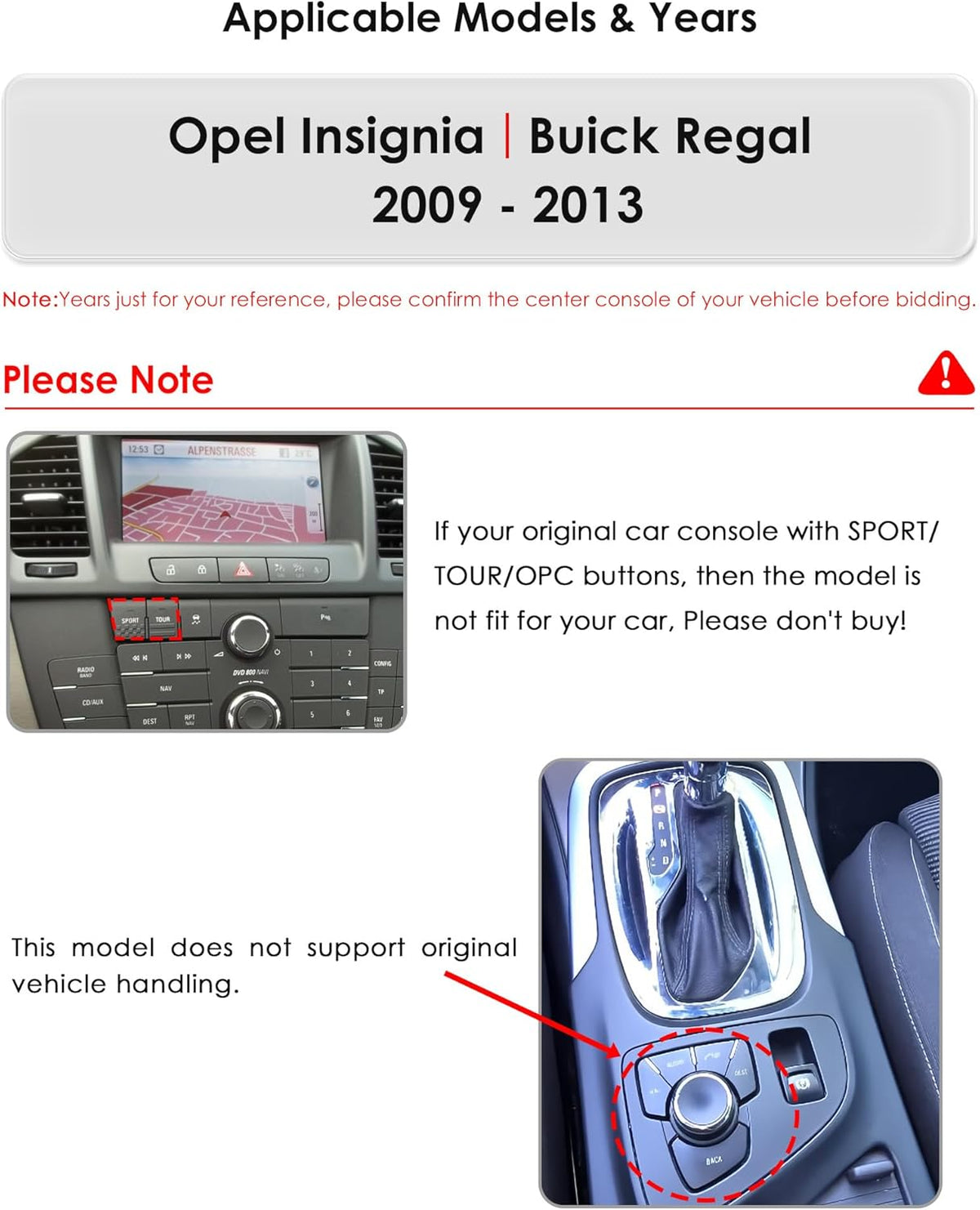 Ossuret Autoradio voor Opel Insignia/Buick Regal (2009-2013), 9,7 Inch Android 13 Touchscreen 2+32GB GPS Navigatie met Carplay Android Auto WiFi Bluetooth USB Stuurwielbediening