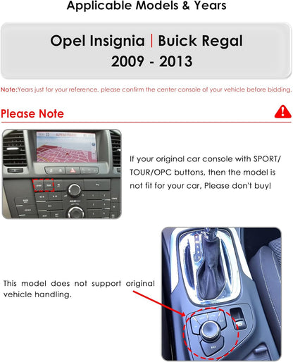 Ossuret Autoradio voor Opel Insignia/Buick Regal (2009-2013), 9,7 Inch Android 13 Touchscreen 2+32GB GPS Navigatie met Carplay Android Auto WiFi Bluetooth USB Stuurwielbediening