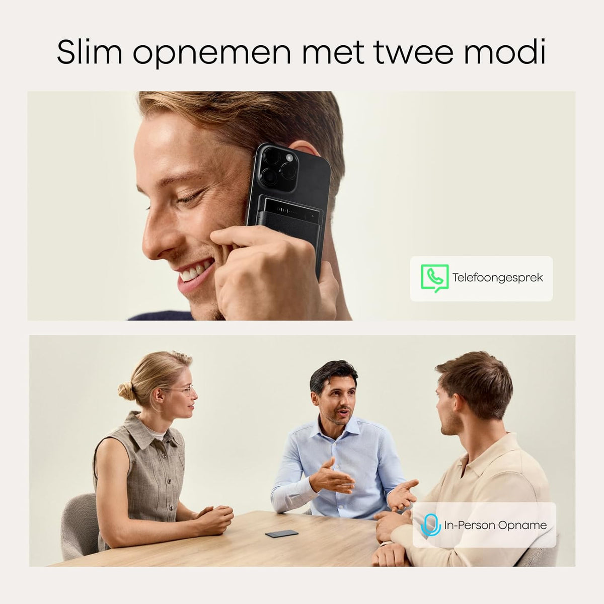 Digitale AI Spraakrecorder – Dictafoon – Audiorecorder – Voice Recorder – Geluidsrecorder – Met Magnetische Hoes – AI-Transcriptie In 112 Talen – Tot 50 Uur Opname