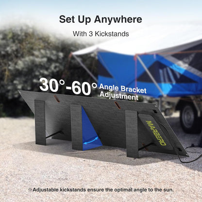 Zonnepaneel draagbaar – Zonnepaneel opvouwbaar – Solar Charger – Draagbare oplader – Powerstation zonnepaneel – 200W vermogen – Verstelbare standaard