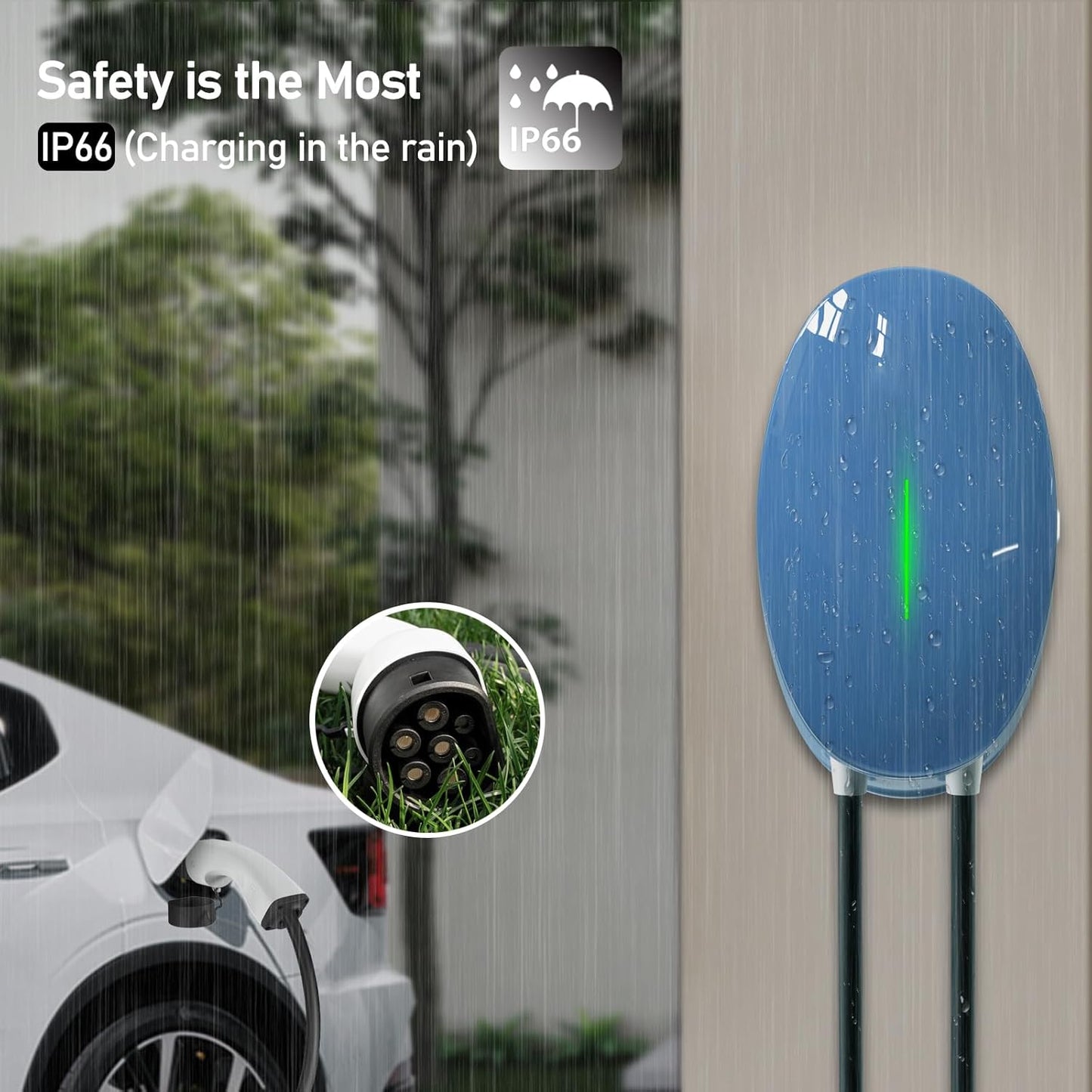 Elektrische Autolader – Wallbox – EV Charger – Thuislader – Laadstation – Type 2 Stekker – 11 kW 16A Driefasig – Waterdicht IP66 – 6 Meter Kabel