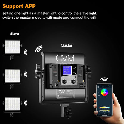 RGB Led-videolamp – Videolicht – Videoverlichting – Studiolamp – Fotolicht – 1 Lichtpaneel – App-bediening – 8 Scènemodi