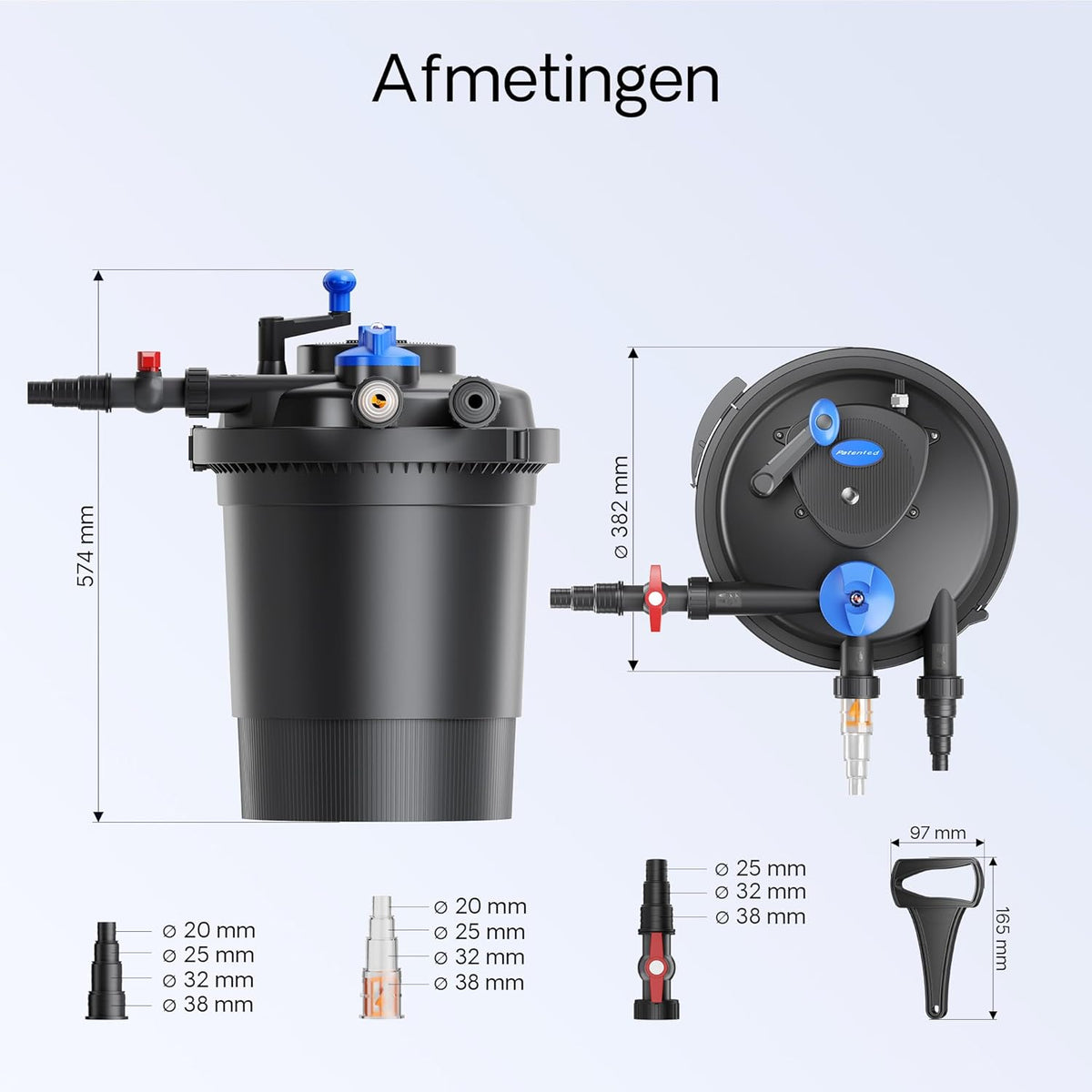 SunSun CPF-10000 set tot 12.000 l UVC 11 W NEO6000 pomp slang vijverfilterset