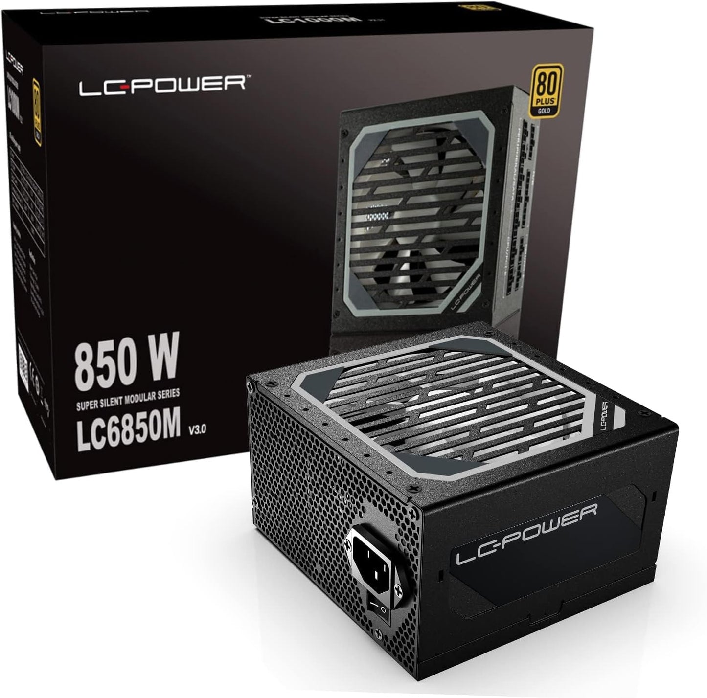 LC-POWER LC6850M V3.0 850W PC voeding Super Silent Modular Serie Volledig Modulair Kabelmanagement 80Plus Gold