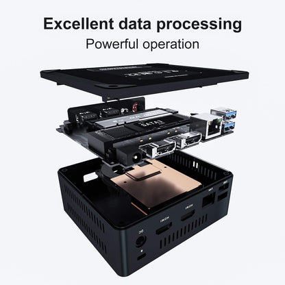 KUYiA Mini PC, desktop computer, Windows10, business gaming home office, 8GB RAM128G SSDCeleronJ4125 up to 2.7GHz processor, supports 4K HDMI Dual WiFi 2.4G + 5.8G Ethernet 1000M USB 3.0X4 BT4.0 - QUORE