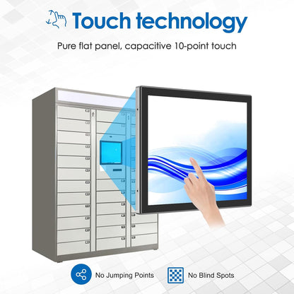 GreenTouch 19 Zoll 10 Punkte Open Frame PCAP Touchscreen-Monitor mit hoher Helligkeit - Industrielles Touch-Display für den Außenbereich -16:9 -TFT LCD