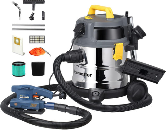 Vacmaster VK1620SWC Nat-droogstofzuigers Industriële stofzuiger 1600W 20L met stopcontact, droog- en natzuigen, industriële stofzuiger met en zonder zak