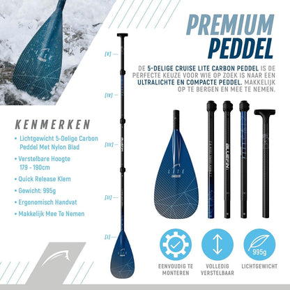 Bluefin Cruise Lite SUP Paddleboard Kit | Lichtgewicht en compact stand-up paddleboard voor volwassenen | In maten 11Ft4 en 10Ft