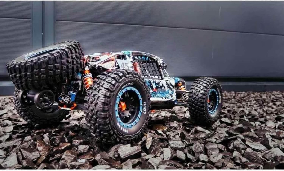 Buggy – RC Wagen – Offroad Auto – Racewagen – 1:7 Schaal – 4WD Systeem – Hoogwaardig 4 mm Aluminium Chassis – Borstelloze Motor 2000KV