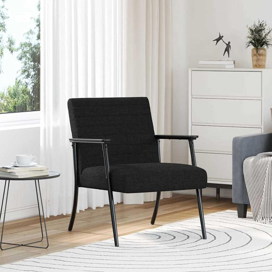 Relaxstoel – Fauteuil – Loungestoel – TV-Stoel – Leesstoel – Ergonomisch Design – Zwarte Stoffen Bekleding