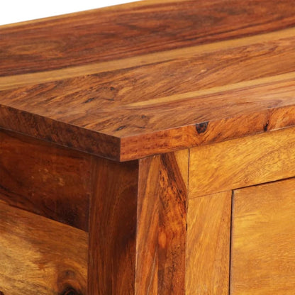 Gecheer Sideboard 3 Drawers, Chest of Drawers, Cupboard, Standing Cabinet, Sideboard for Living Room, 110x30x80 cm Solid Wood Acacia - QUORE