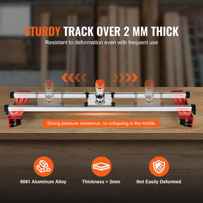 VEVOR Router sled, 60 inch, portable and adjustable plate flattening mold DIY woodworking router sled for flattening plates for wood flattening, home DIY