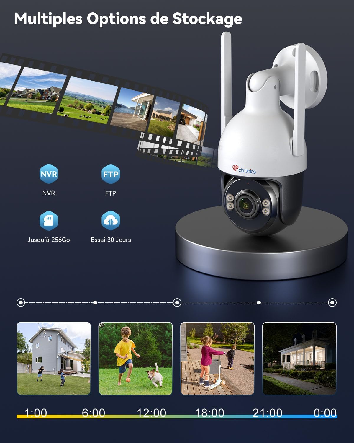 4K Wifi Beveiligingscamera – Beveiligingscamera Buiten – PTZ Camera – Draadloze Camera – Bewakingscamera – 5x Zoom – Mensdetectie & Kleuren Nachtzicht
