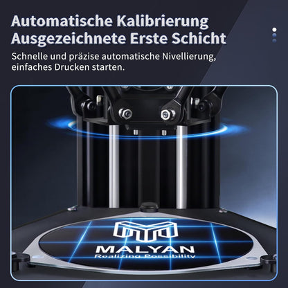 MALYAN M300 Mini Delta 3D-printer, kant-en-klaar gemonteerde FDM 3D-printer voor kinderen en beginners, microSD-kaart vooraf geïnstalleerd met printbare 3D-modellen, afdrukformaat 110 x 120 mm