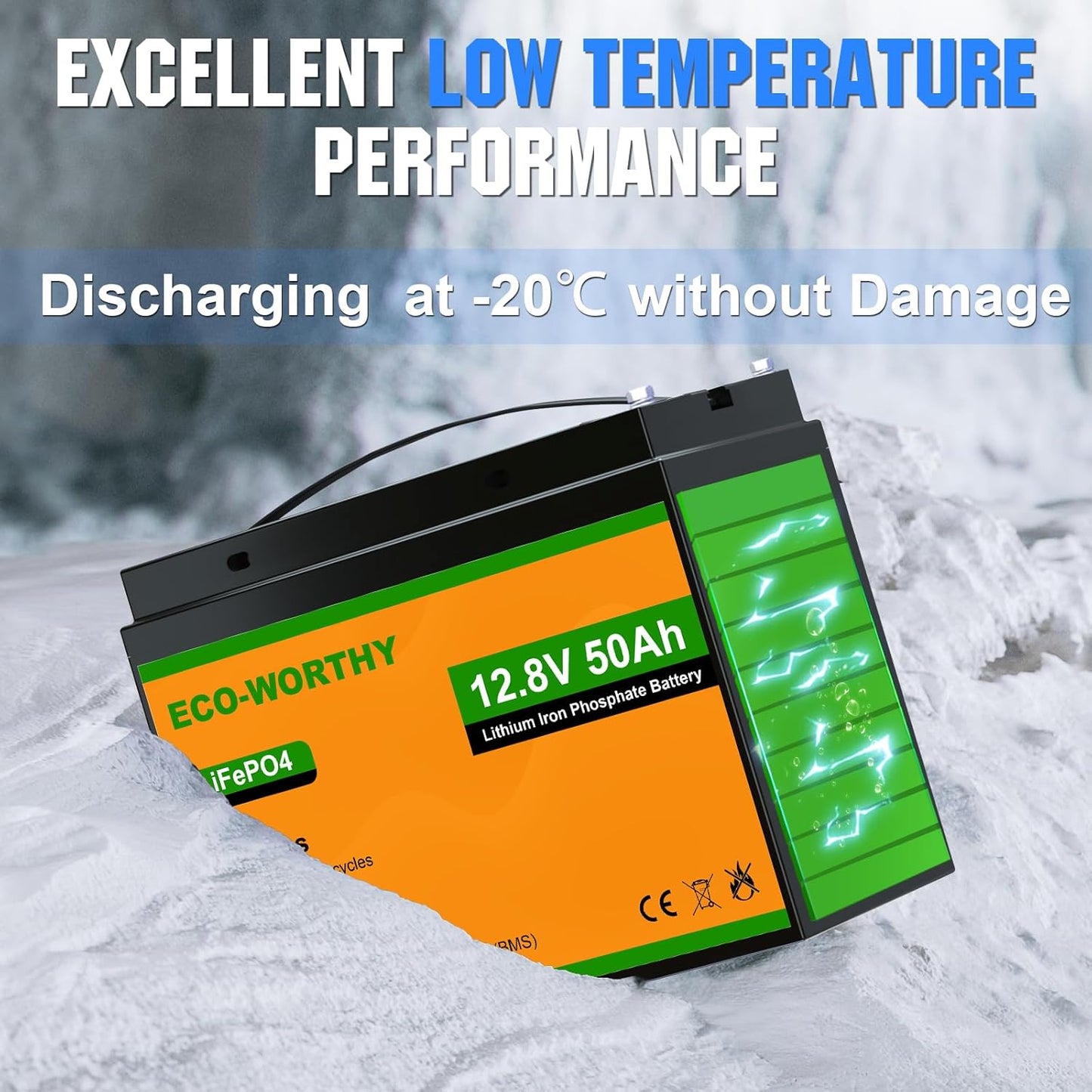 LiFePO4 Batterij – Lithium Accu – Camper Accu – Boot Accu – Zonnepaneel Accu – Lichtgewicht 5,75 kg – 3000 Laadcycli met BMS Bescherming