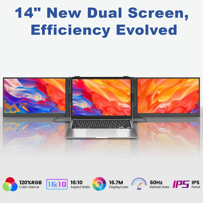 Laptop Schermvergroter – Draagbaar Monitor – Tweede Scherm – Laptop Extender – HD Resolutie – 16 Inch – USB-C & HDMI Aansluiting