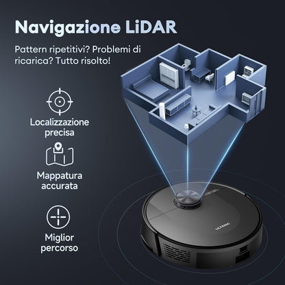 Ultenic Robotstofzuiger, robotstofzuiger, 6000 Pa, lange levensduur, Alexa/APP/IFTTT robotstofzuiger, ultradun, stil
