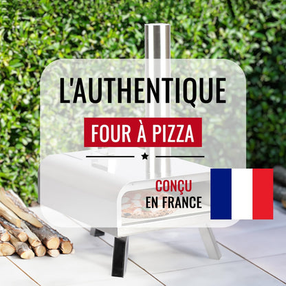 Outdoor pizzaoven op houtvuur ● draagbaar ● dubbel geïsoleerd roestvrij staal ● XXL kookoppervlak ● instelbare luchtstroom ● traditie en moderniteit ● met hoes en schep ● FLAMEOVEN
