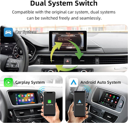 Draadloze CarPlay & Android Auto Retrofit Kit – CarPlay Adapter – Android Auto Interface – OEM Upgrade Module – MMI 3G Decoder – Plug & Play Installatie – WLAN & Bluetooth Connectiviteit