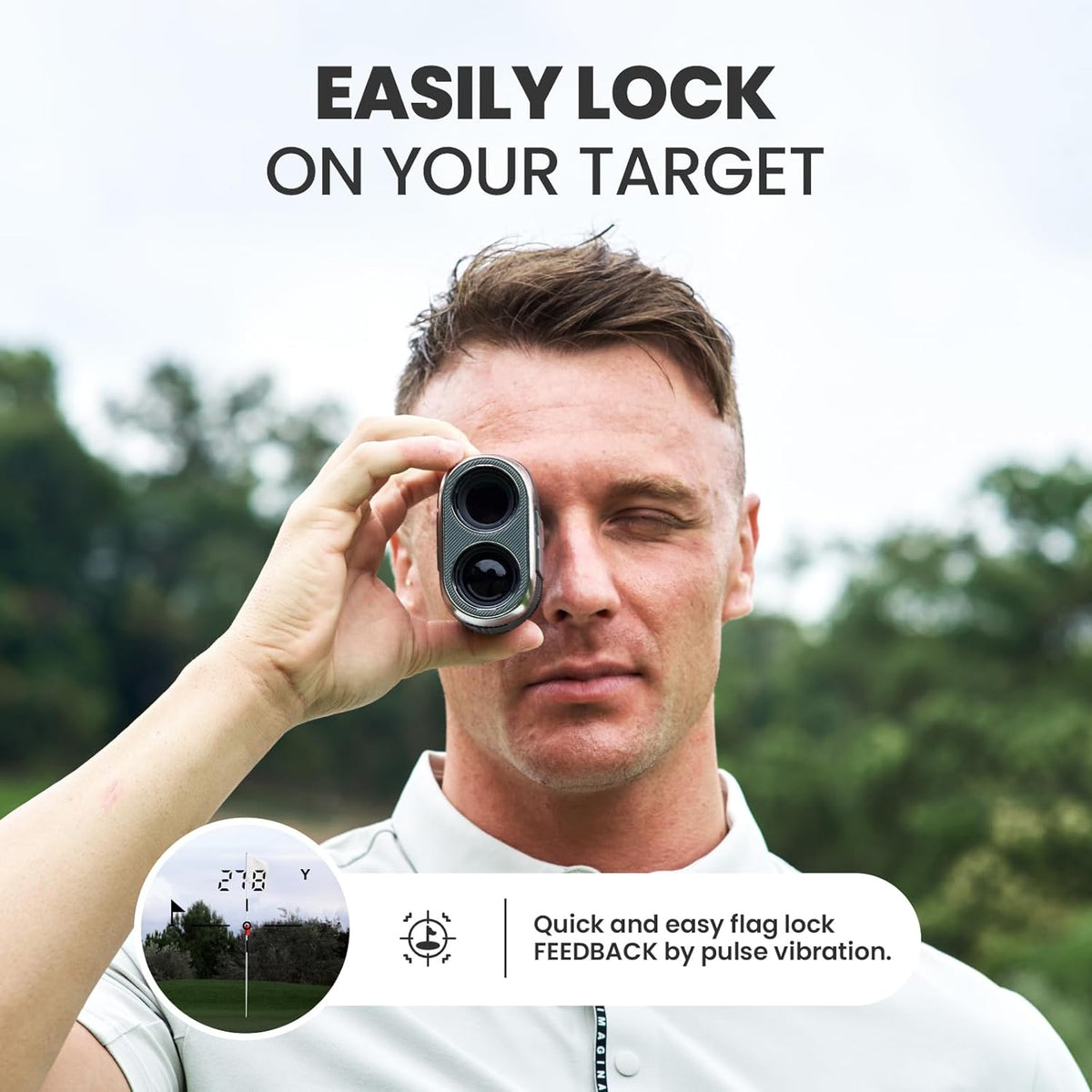 MiLESEEY Oplaadbare Golf Range Finder met Helling Schakelaar, Magnetische Range Finder Golf 1100Yds Vlag Lock Trilling, ±0.55Yds Nauwkeurigheid, Toernooi Legal Golf Afstandsmeters