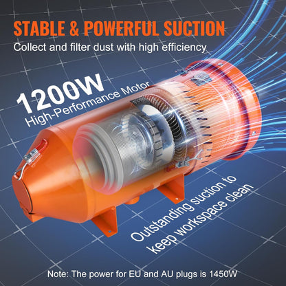 VEVOR Dust Collecting System: 1450 W 1.8 Gallon Dust Collecting Media Recovery Device – Universally Suitable for Sandblasting Cabinets and Media Beam Devices