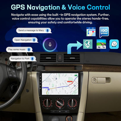 Autoradio Mazda 3 – Android Multimedia Systeem – Navigatie Systeem – Auto Stereo – Auto Radio – 9 Inch Touchscreen – Draadloze CarPlay & Android Auto